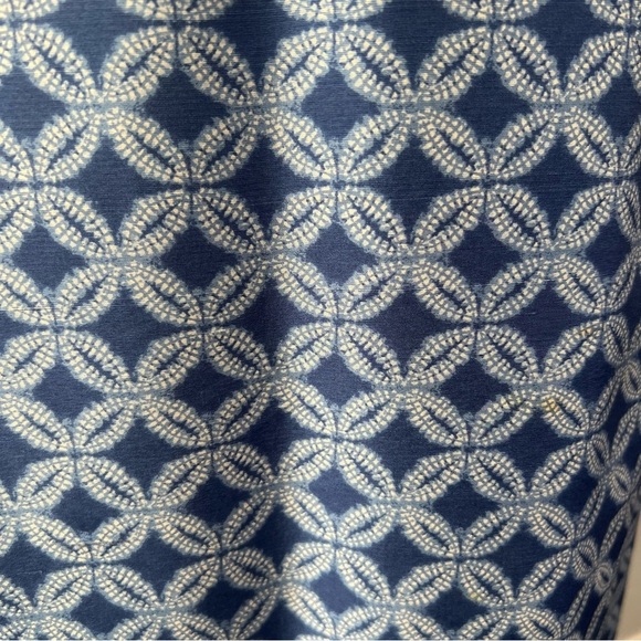 Lafayette 148 blue 100% silk geometric wrap dress 2 petite - Picture 2 of 7